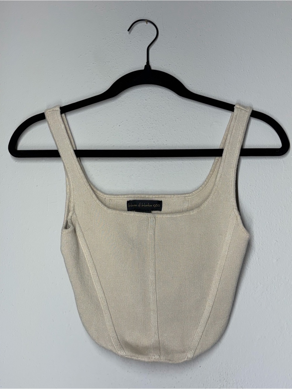 House of Harlow 1960 Cream Square Neck Tank